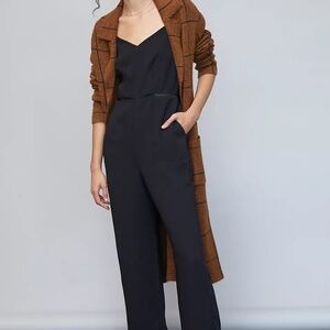 NWT Anthropologie Maeve Magdalena Jumpsuit - Black - Sz 12